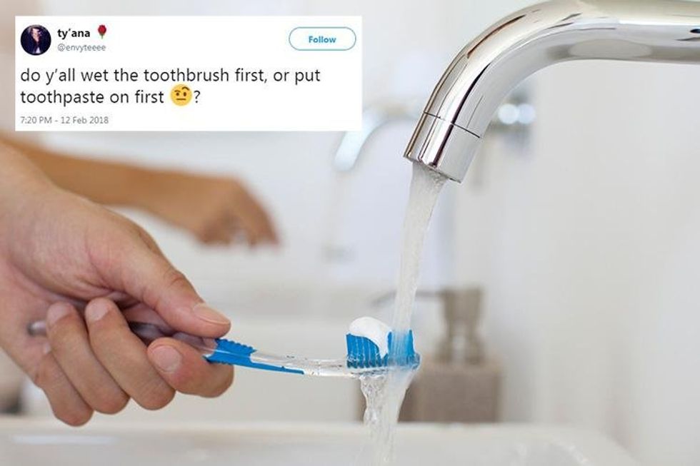Wet Toothbrush