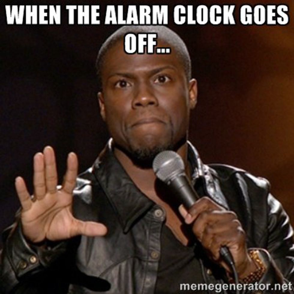 when the alarm clock goes off