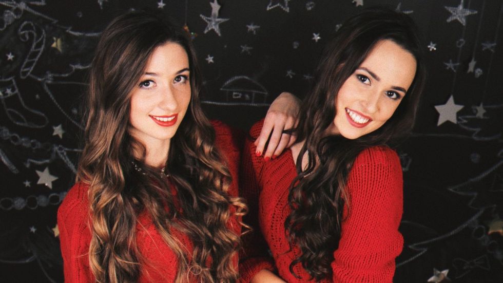 Woman holding a present