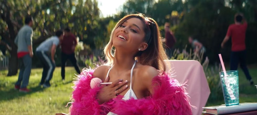 Woman holding white flag