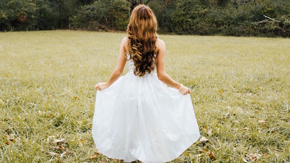 woman in wedding dress
