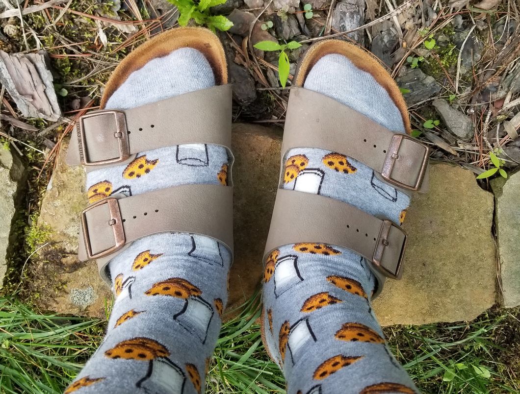 woman wearing birkenstock sandals