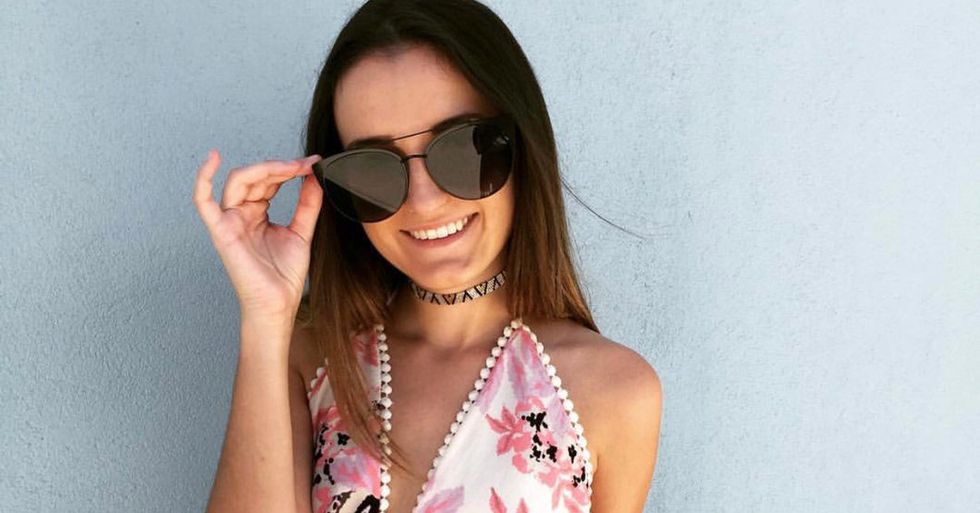 woman wearing sunglasses