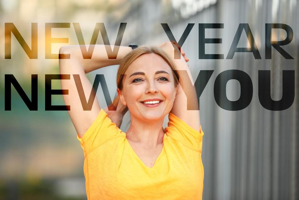 woman works out with new year, new you mentality