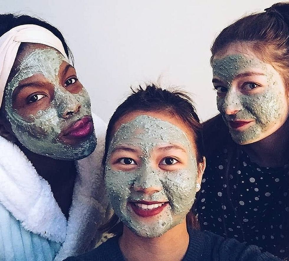 Women wearing face masks