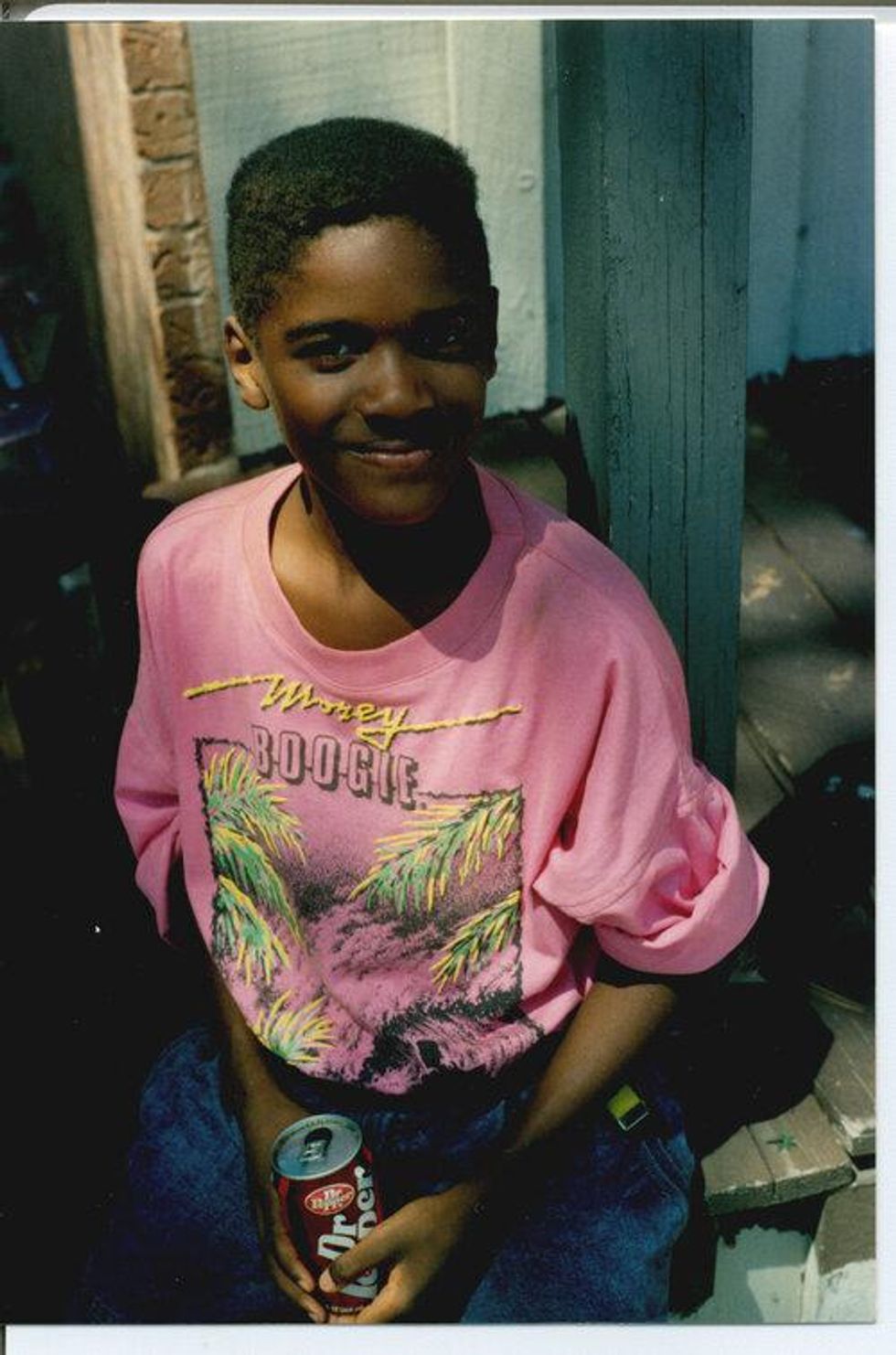 young brandon drinking Dr. Pepper