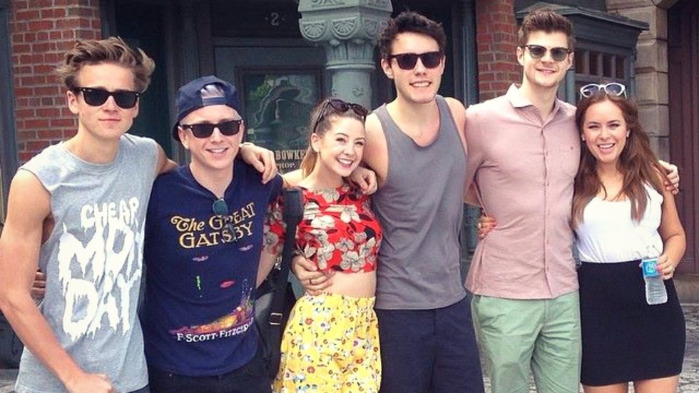 YouTube stars pose for photo